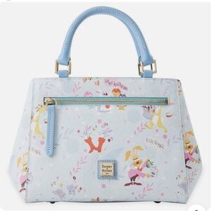 Dooney & Bourke Disney Reigning Rabbits S Coated Cotton Zip Satchel Handbag NWOT